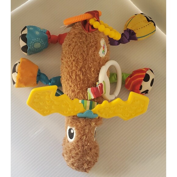 LAMAZE TOMY MORTIMER THE MOOSE BABY ACTIVITY TOY SQUEAKER Clip N Go Rattle Plush - Picture 2 of 9